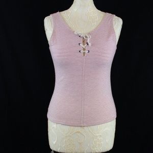 Red and White stripped tank top